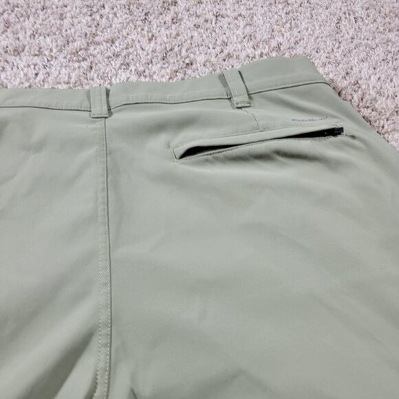 Eddie Bauer Shorts Mens 38 Green Chino Hiking Camp Stretch Outdoors - Picture 7 of 8